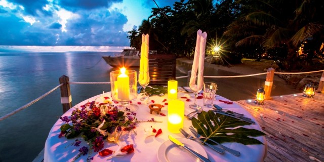 Romantic dinners at Matangi Private Island Resort Fiji